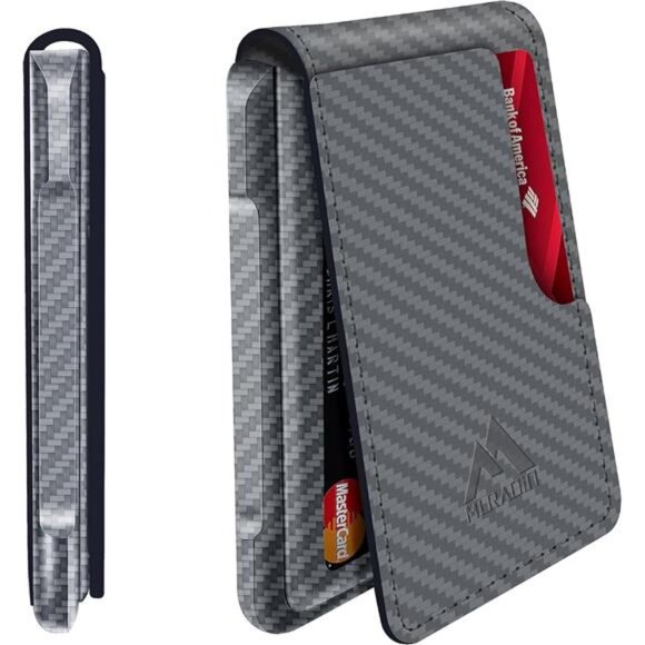 Mens Wallet Tactical Bifold Wallets for Men Metal RFID Blocking - Picture 1 of 6